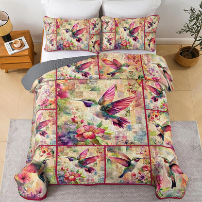 Shineful All Season Quilt 3-teiliges Set Blossom Breeze Kolibri 