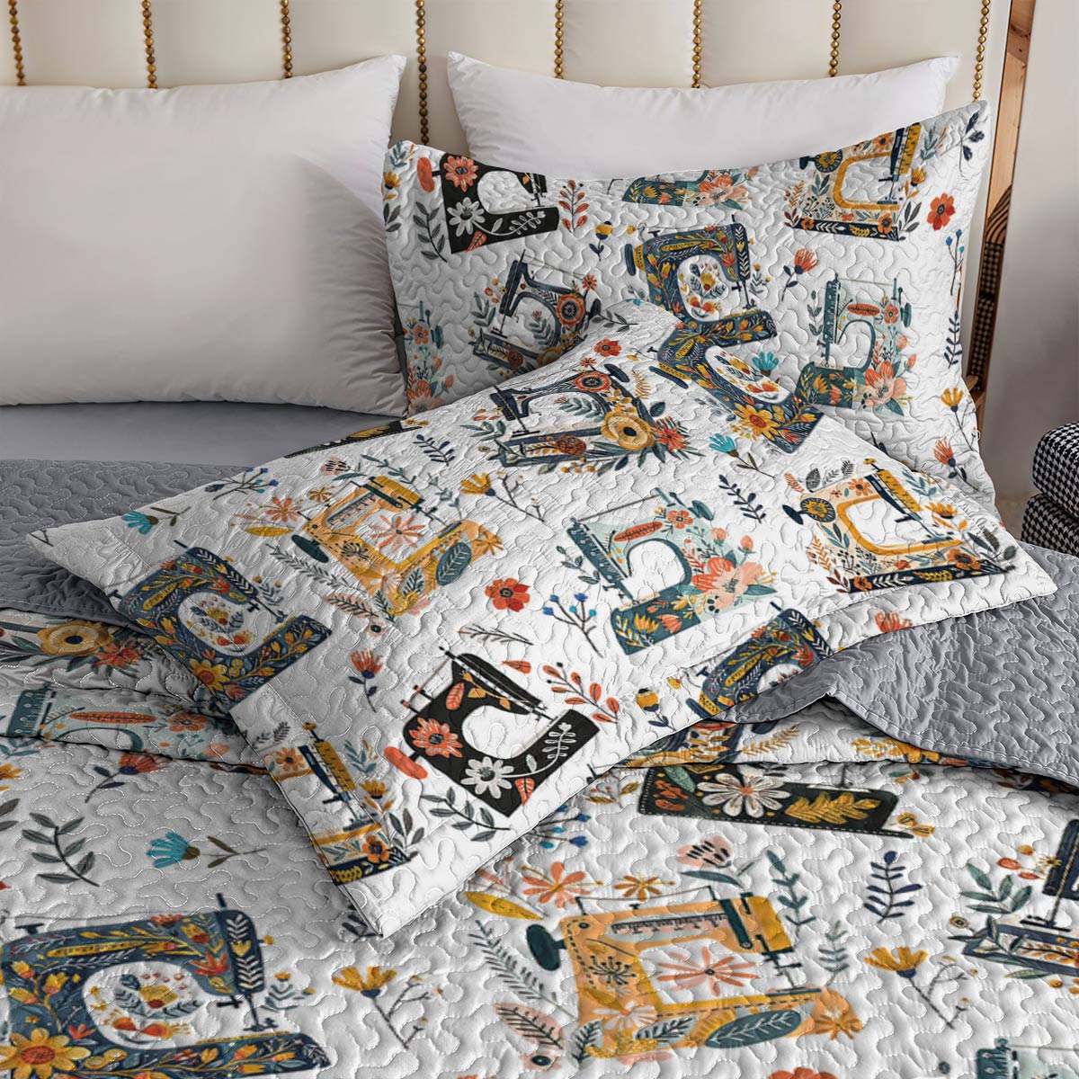 Shineful All Season Quilt 3-teiliges Set Nähmaschine 