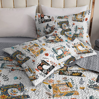 Shineful All Season Quilt 3-Piece Set Sewing Machine