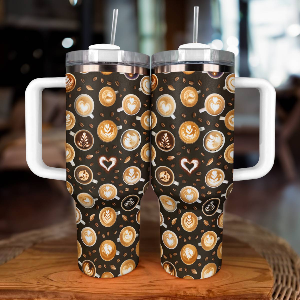 Shineful Tumbler Coffee Pattern