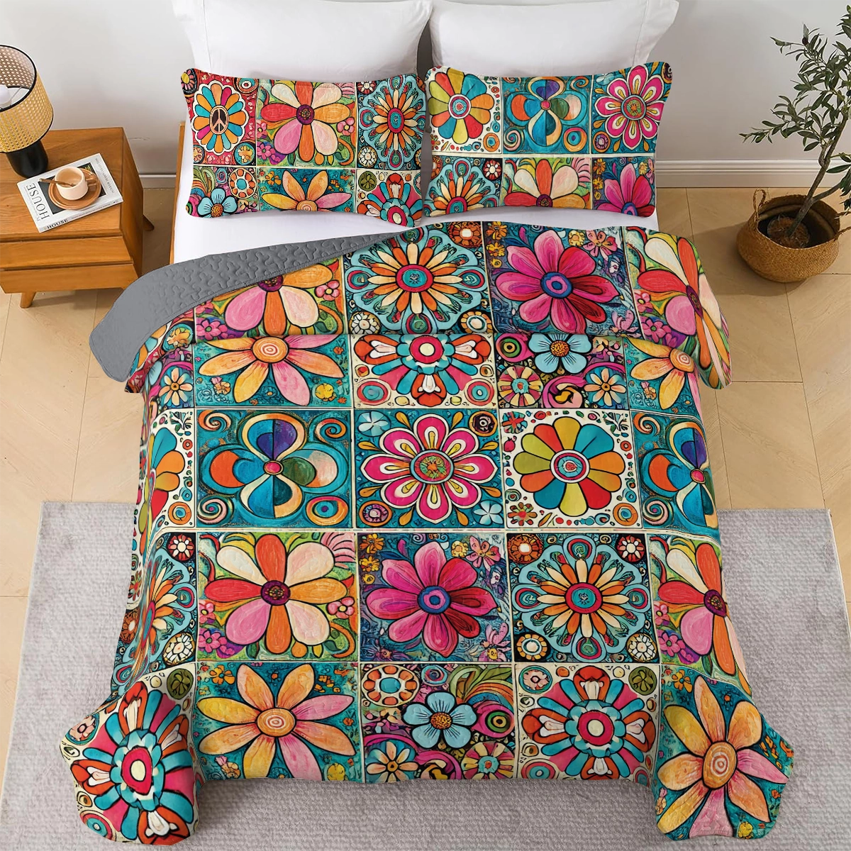 Shineful All Season Quilt 3-Piece Set - Hippie Dream