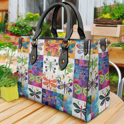 Shineful Leather Bag Dragonfly Colorful Delight