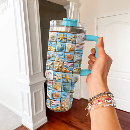 Shineful Glossy Tumbler Ocean Mosaic