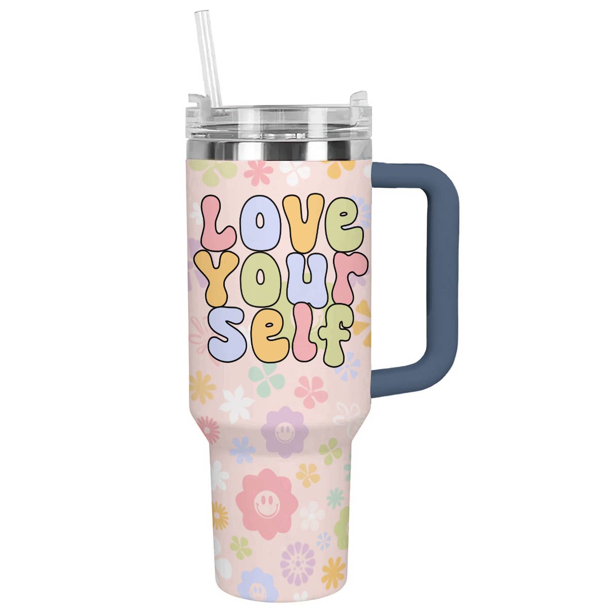 Groovy 40 Oz Shineful™ Tumbler Love Your Self Nl09 Navy 40Oz