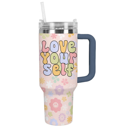 Groovy 40 Oz Shineful™ Tumbler Love Your Self Nl09 Navy 40Oz