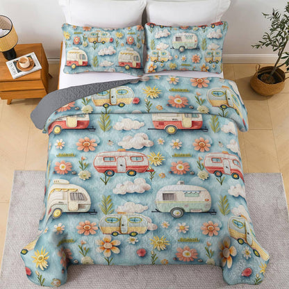 Shineful All Season Quilt 3-Piece Set Camping Dream