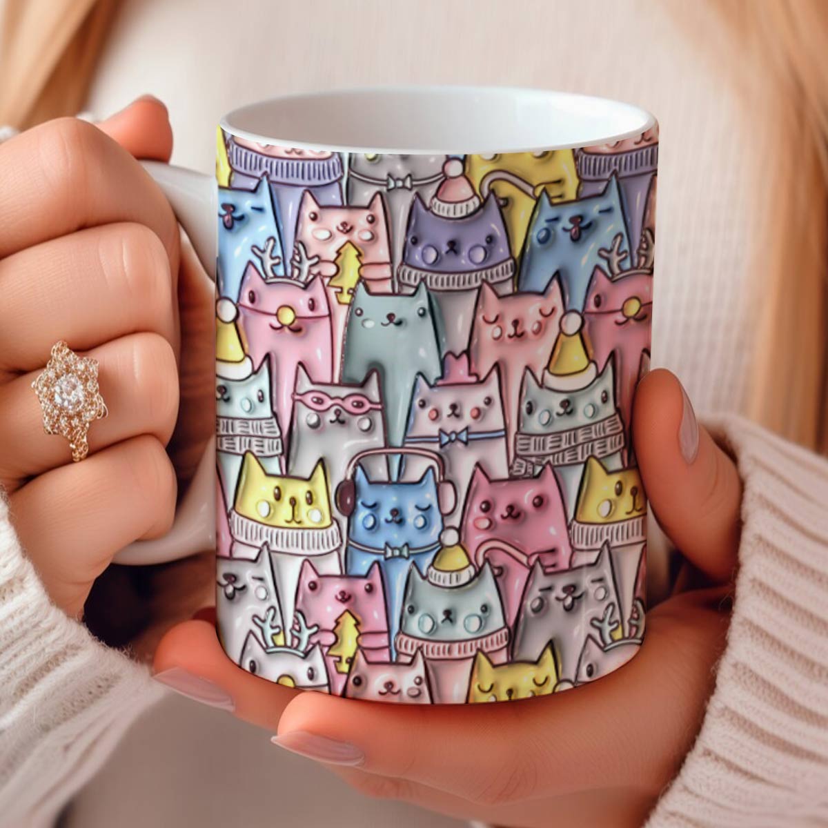 Shineful Ceramic Mug Cat 3D