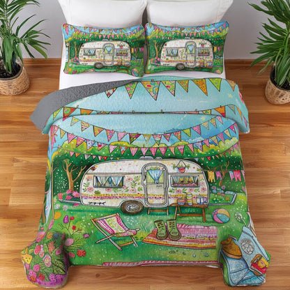 Shineful All Season Quilt 3-teiliges Set Camping Bliss