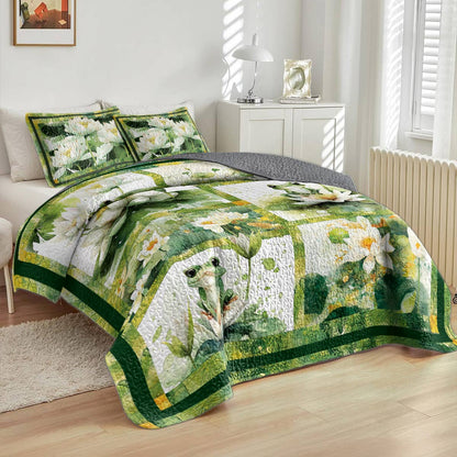 Shineful All Season Quilt 3-Piece Set Lily Pond Bliss