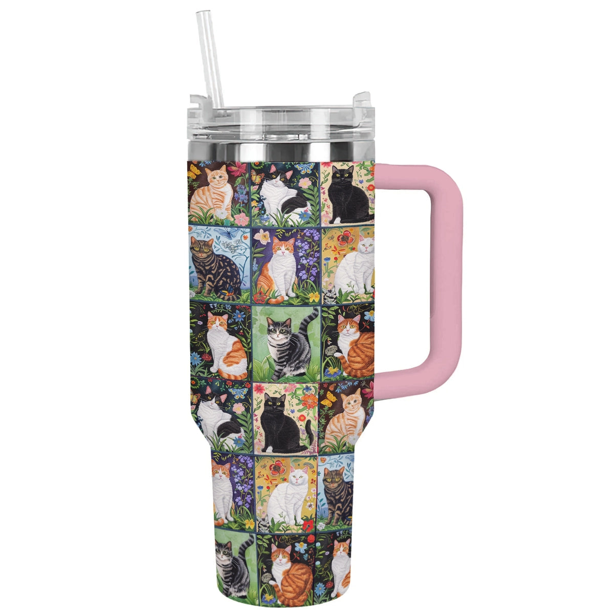 Shineful Tumbler Cat Floral Felines