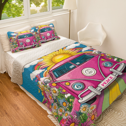 Shineful All Season Quilt 3-Piece Set - Hippie Roadtrip