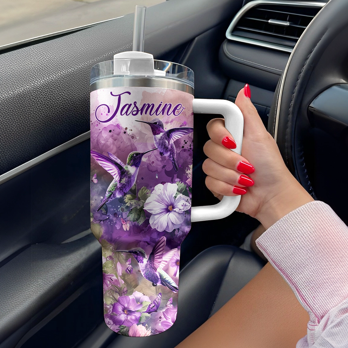 Shineful Tumbler Personalized Hummingbird Dream