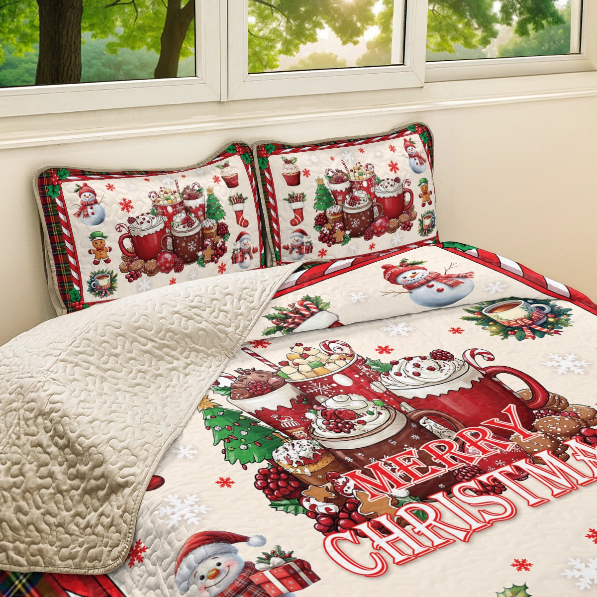 Shineful All Season Quilt 3-Piece Set - Festive Winter Wonderland