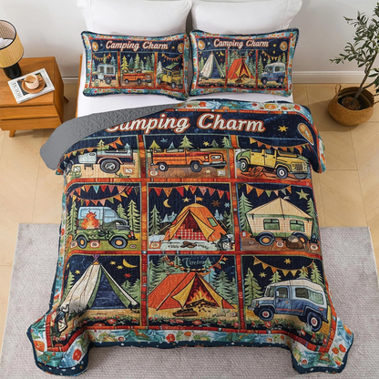 Shineful All Season Quilt 3-Piece Set Camping Charm