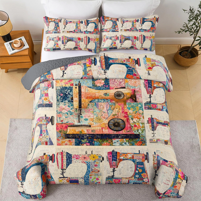 Shineful All Season Quilt 3-Piece Set Sewing Machine Dreams