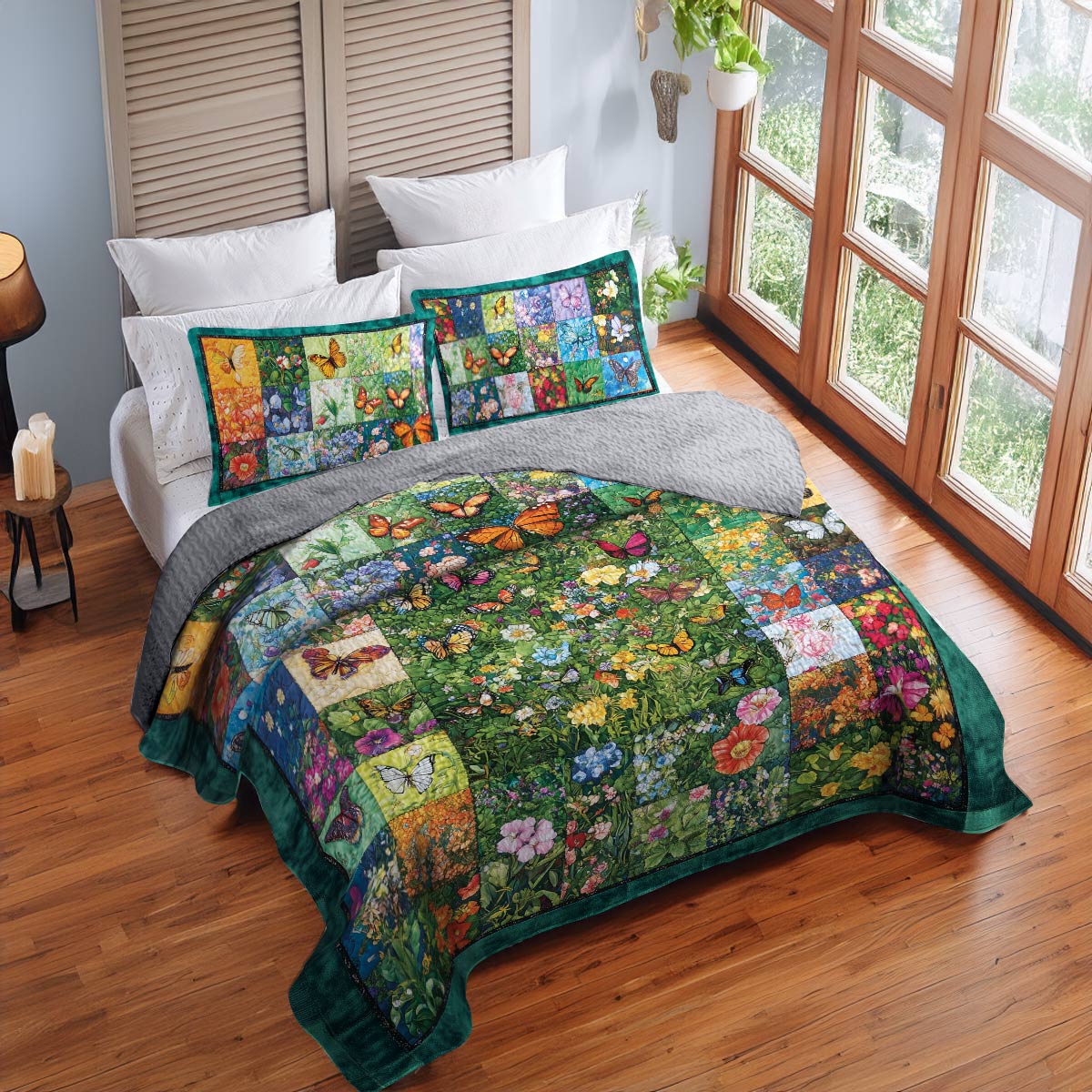 Shineful All Season Quilt 3-Piece Set Butterfly Haven