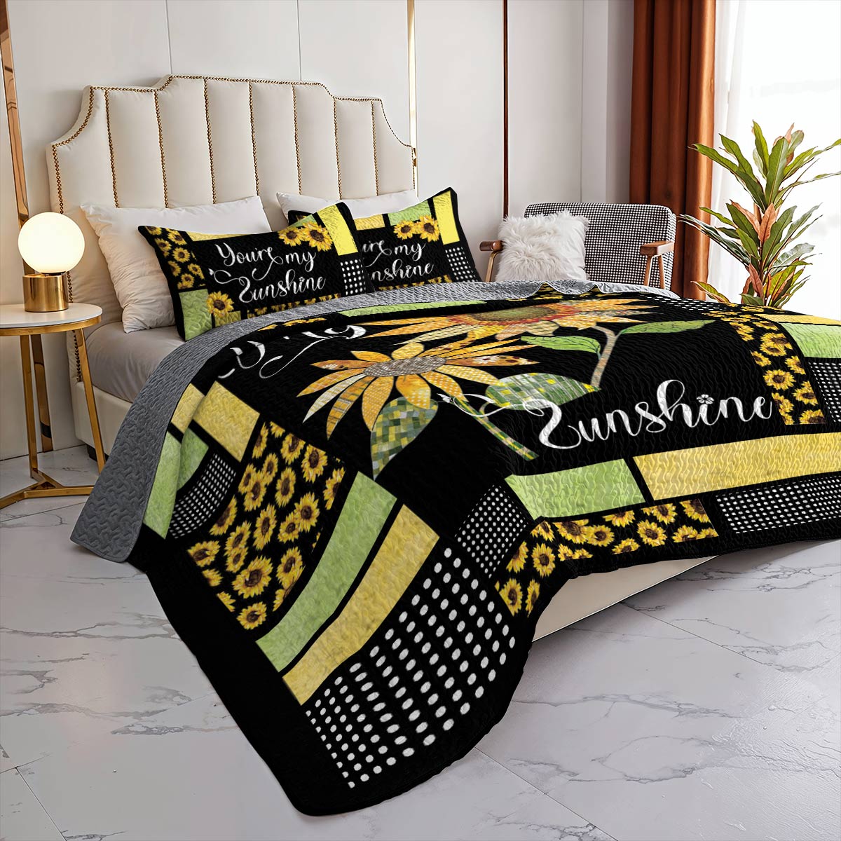 Shineful All Season Quilt 3-Piece Set You're My Sunshine