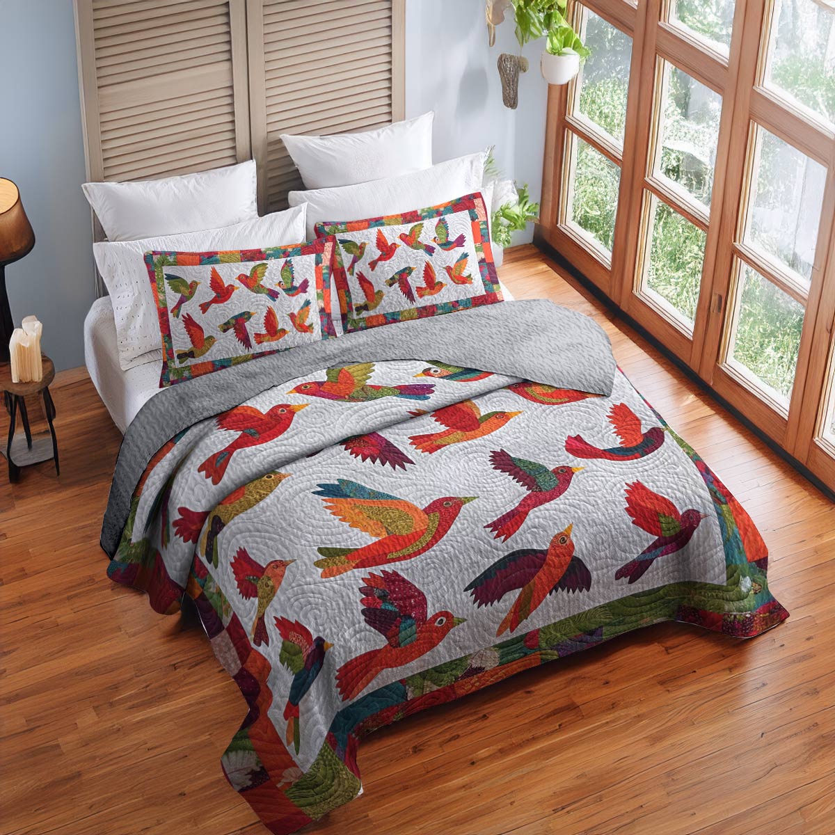 Shineful All Season Quilt 3-teiliges Set Tropical Bird