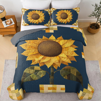 Shineful All Season Quilt 3-Piece Set Sunflower Dreams