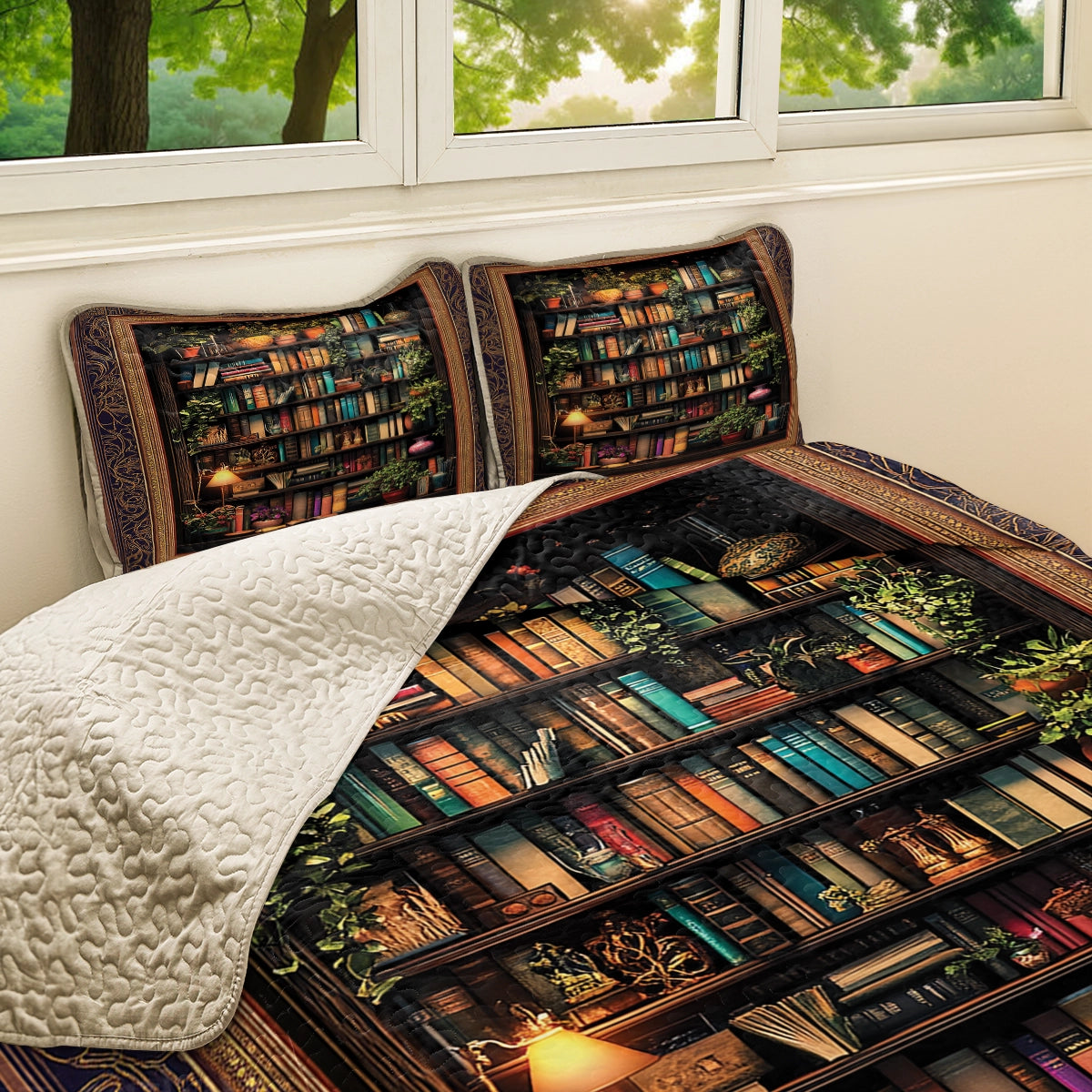 Shineful All Season Quilt 3-teiliges Set - Book Nook