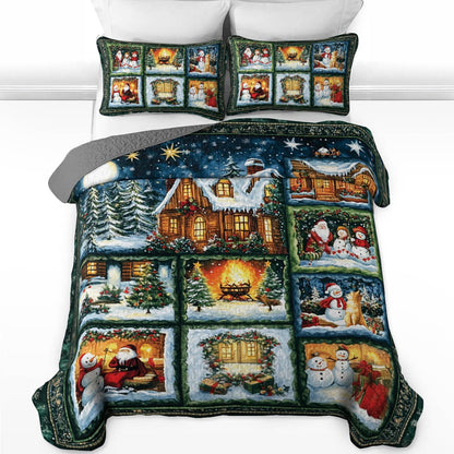 Shineful All Season Quilt 3-Piece Set Christmas Eve