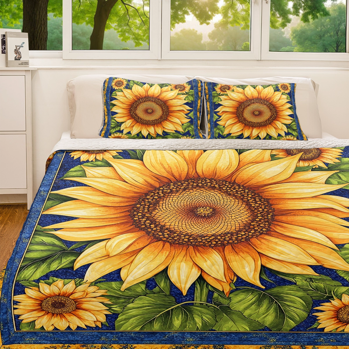 Shineful All Season Quilt 3-teiliges Set - Strahlende Sonnenblume