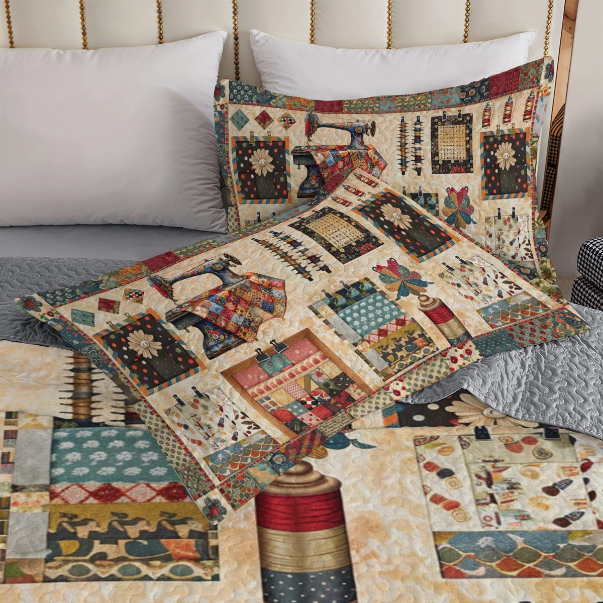 Shineful All Season Quilt 3-Piece Set Sewing Vintage