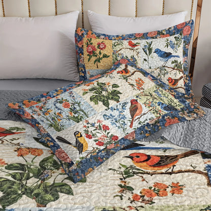 Shineful All Season Quilt 3-Piece Set Bird Garden Melody Blis