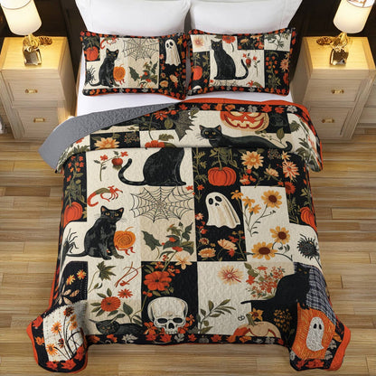 Shineful All Season Quilt 3-Piece Set Feline Frolic