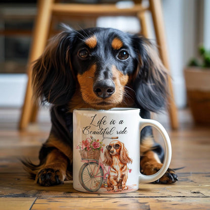 Shineful Ceramic Mug Dachshund Charming Journey