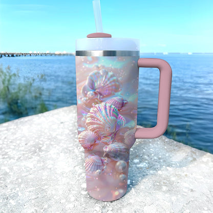 Shineful Glossy Tumbler Personalized Shell Lagoon