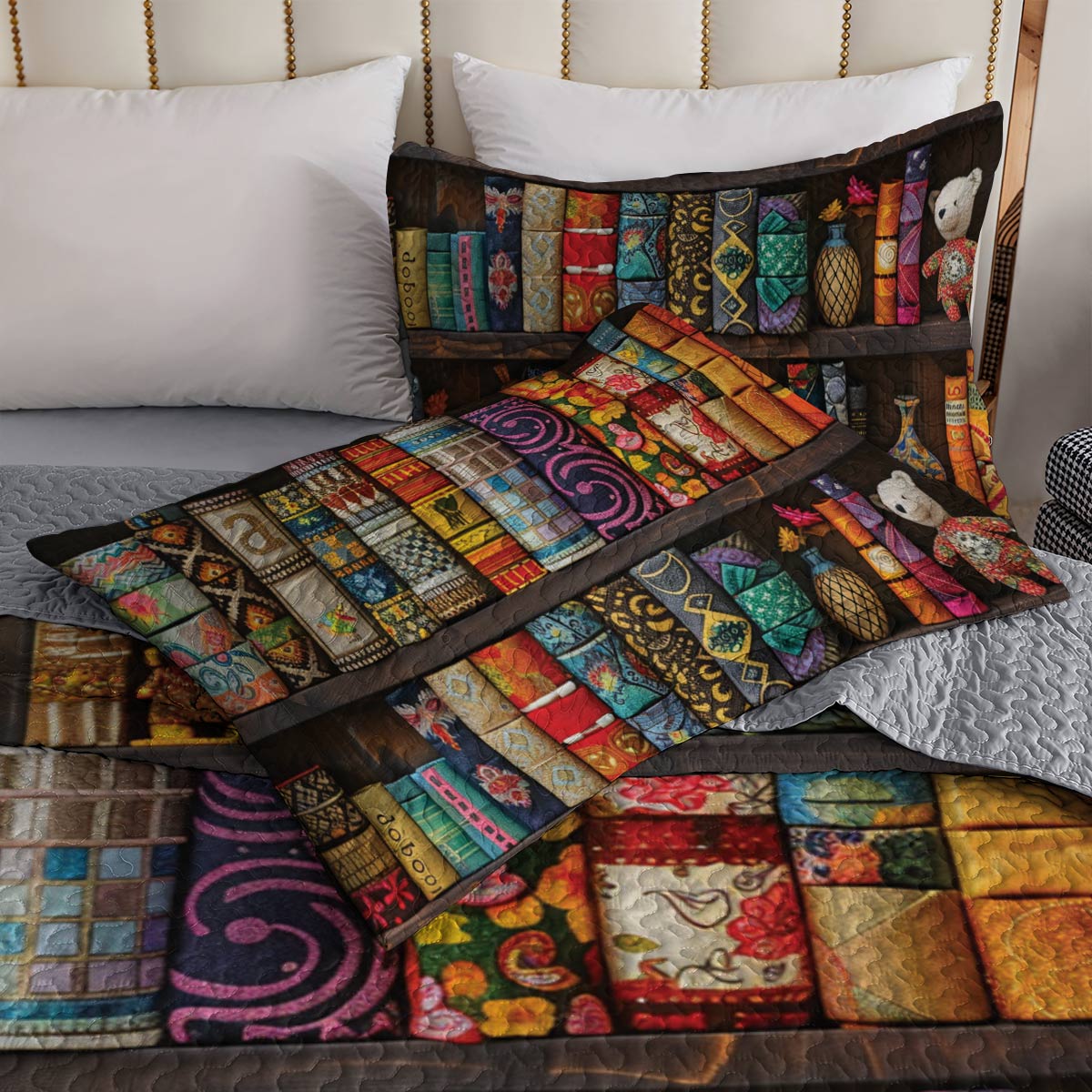 Shineful All Season Quilt 3-Piece Set Library Companions