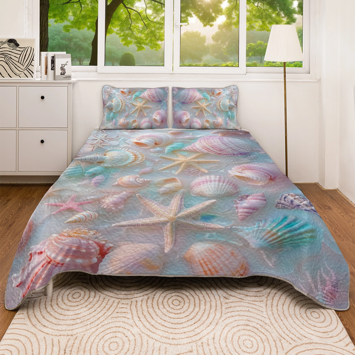 Shineful All Season Quilt 3-Piece Set - Seashell Whisper