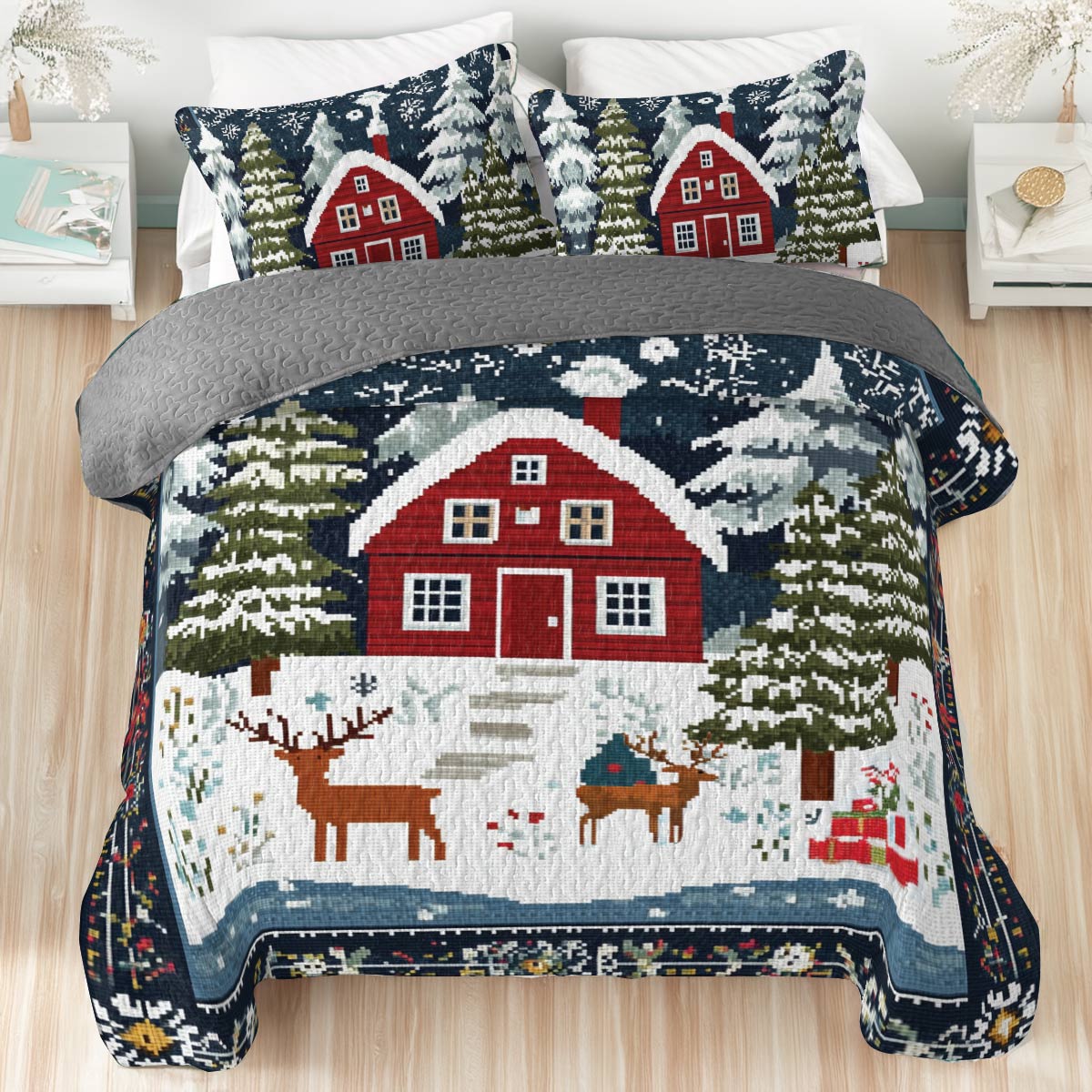 Shineful All Season Quilt 3-Piece Set Cozy Cabin