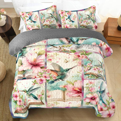 Shineful All Season Quilt 3-Piece Set Hummingbird Haven