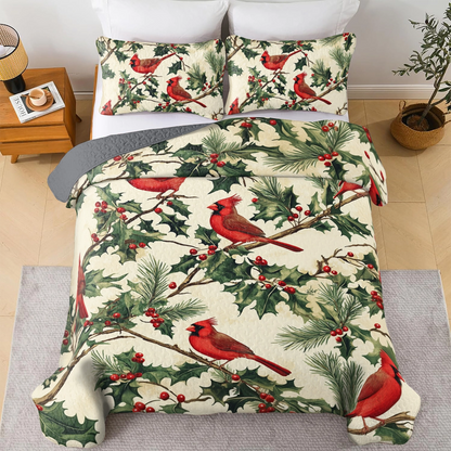 Shineful All Season Quilt 3-Piece Set Cardinal Bliss