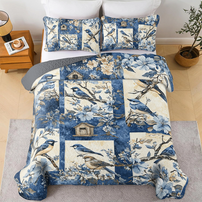 Shineful All Season Quilt 3-teiliges Set Bluebird Serenade