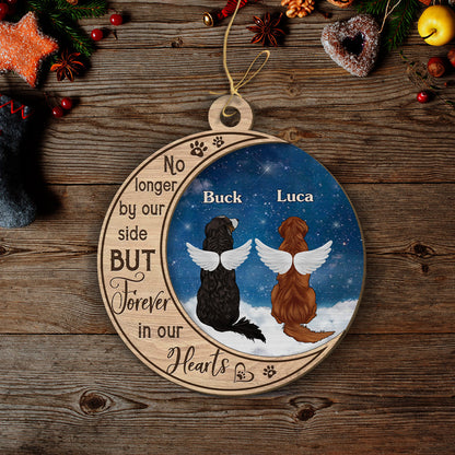 Dog Lovers - No Longer By Your Side Shinefulgift® Perzonalized Wooden Ornament