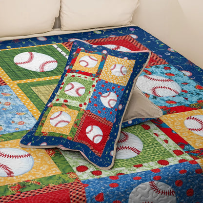 Shineful All Season Quilt 3-Piece Set Baseball Dreams