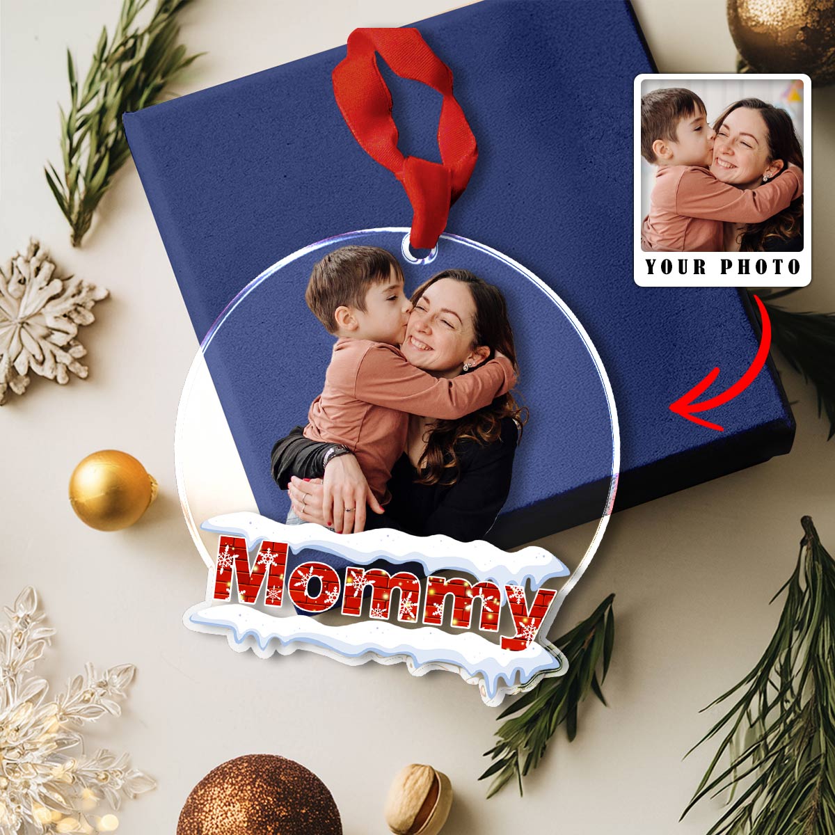 Shineful Decoration Ornament Upload Photo Christmas Family Personalized