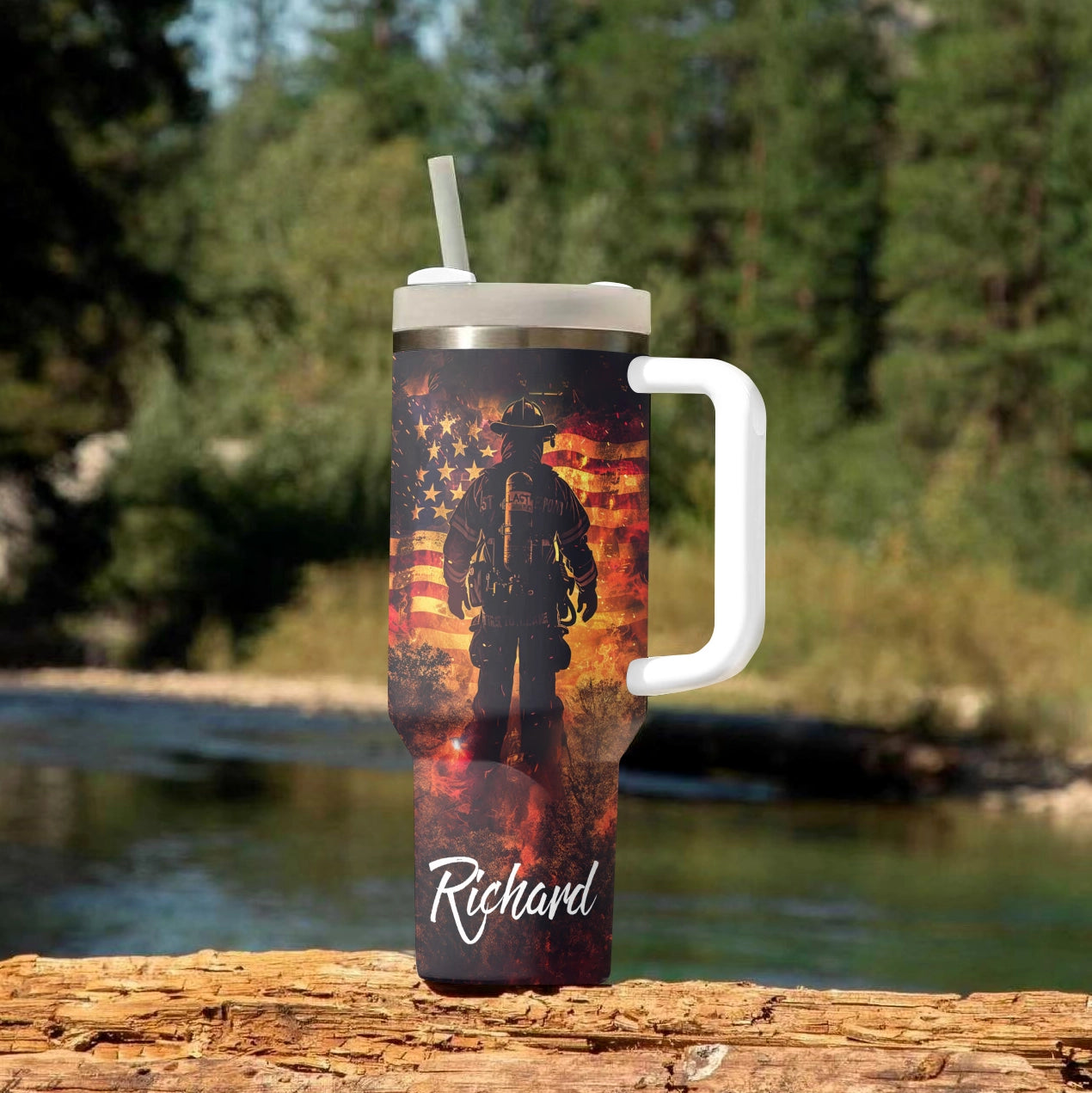 Shineful Tumbler Personalized Pride Firefighter