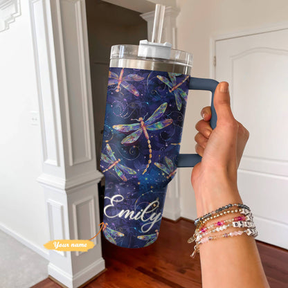 Shineful Tumbler Personalized Dragonfly