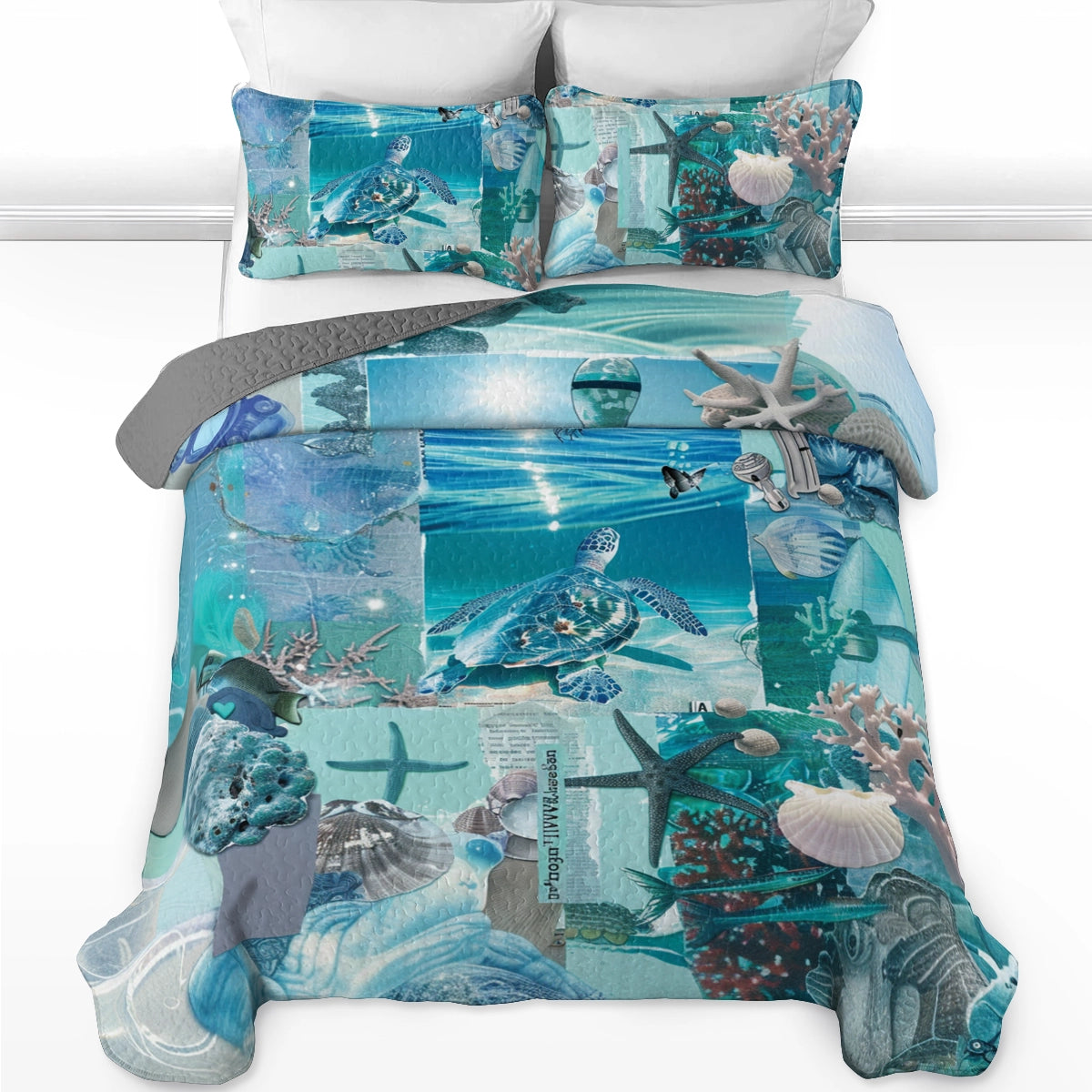 Shineful All Season Quilt 3-teiliges Set Ocean Serenity