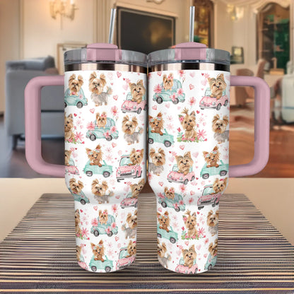 Shineful Tumbler Yorkie Love Ride