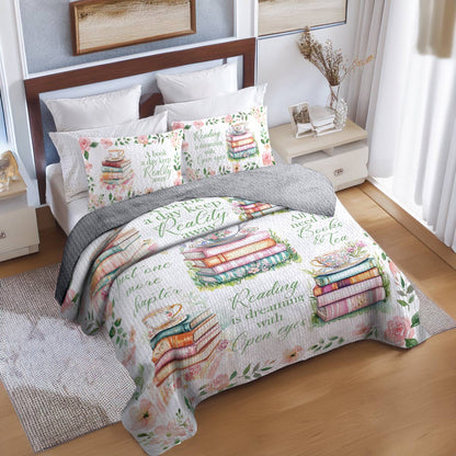 Shineful All Season Quilt 3-Piece Set Bookish Bliss