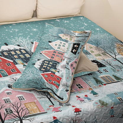 Shineful All Season Quilt 3-teiliges Set Weihnachten Winter Wunderland