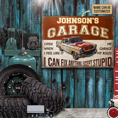 Shineful 2D Flat Print Metal Sign Auto Mechanic Garage I Can Fix Anything Personalized 2D Flat Print Metal Sign