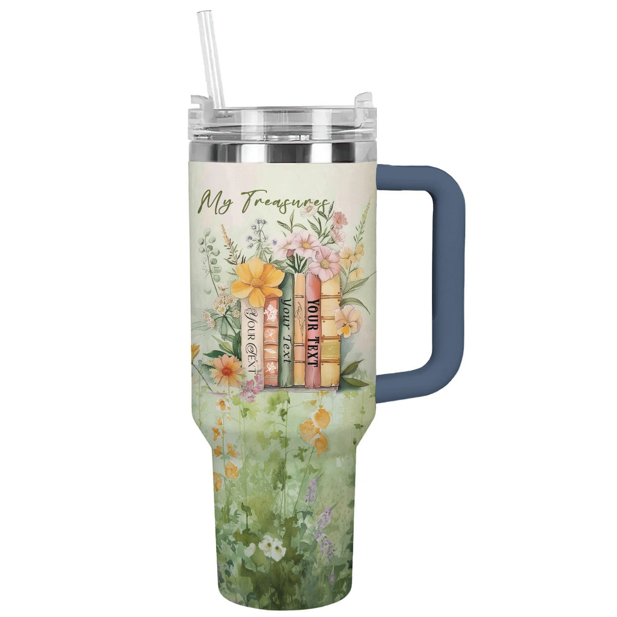 Reading Shineful™ Tumbler Custom Text Nl09 Navy 40Oz