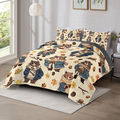 Shineful All Season Quilt 3-Piece Set - Snuggle Bear