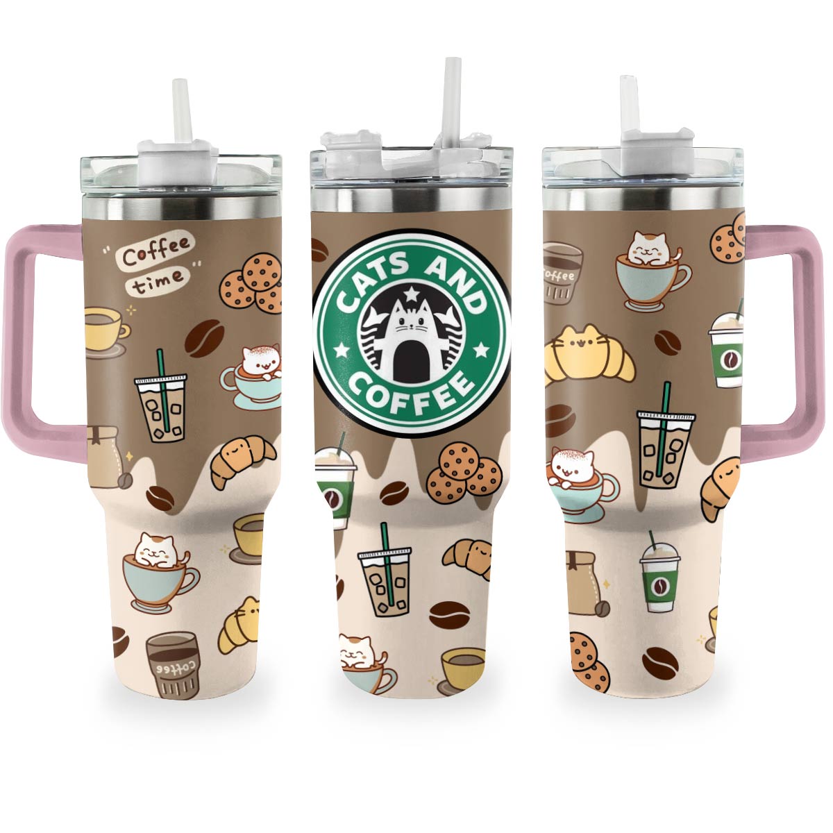 Shineful Tumbler Cat & Coffee